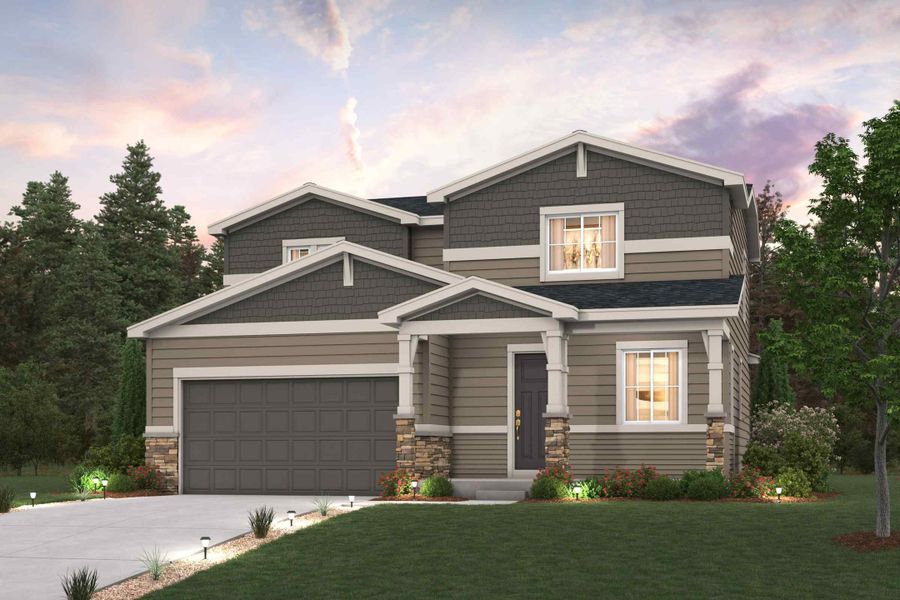 Avon Plan Elevation B at Prairie Song in Windsor, CO by Century Communities