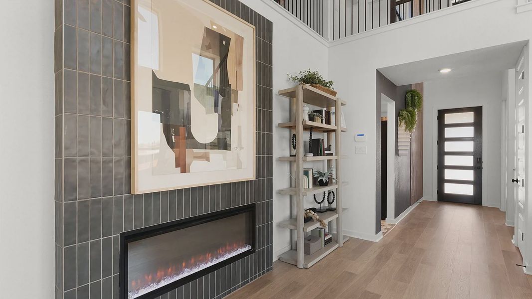 Representative furnished interior of a home built from the Leilana by Chesmar Homes in Santa Rita Ranch, Liberty Hill (Image 11).