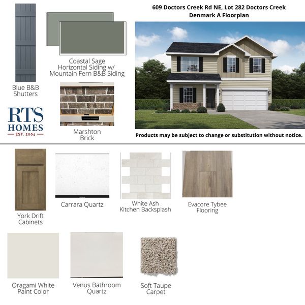 2D floor plan layout of this home in Doctor's Creek, Ludowici, GA (Image 5).