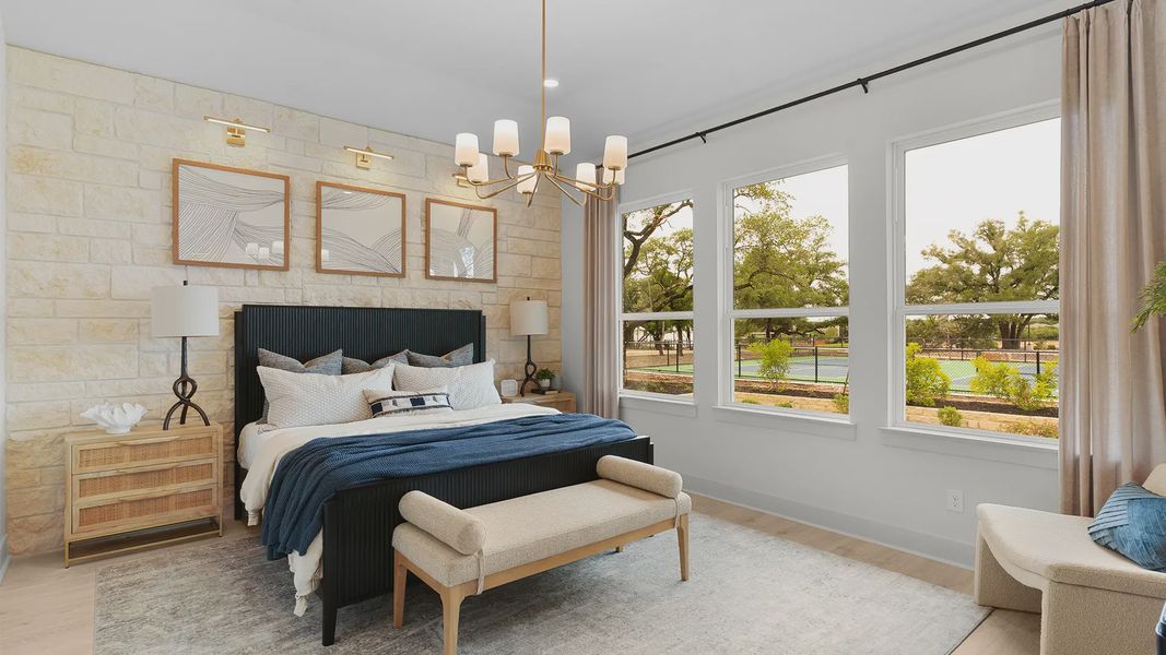 Representative furnished interior of a home built from the Malani by Chesmar Homes in Berry Creek Highlands, Georgetown (Image 32).