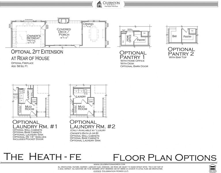 2D floor plan layout for the Heath by Celebration Homes in Shelton Square, Murfreesboro, TN (Image 9).
