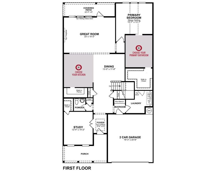 2D floor plan layout of this home in Parklands Estates, Schertz, TX (Image 1).