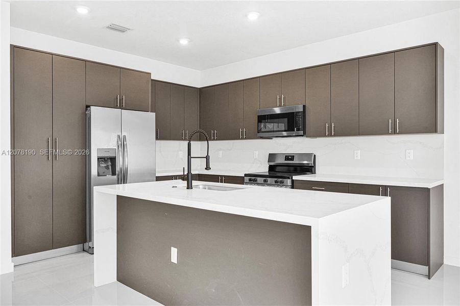 Furnished interior view inside a new home in , Miami (Image 38).