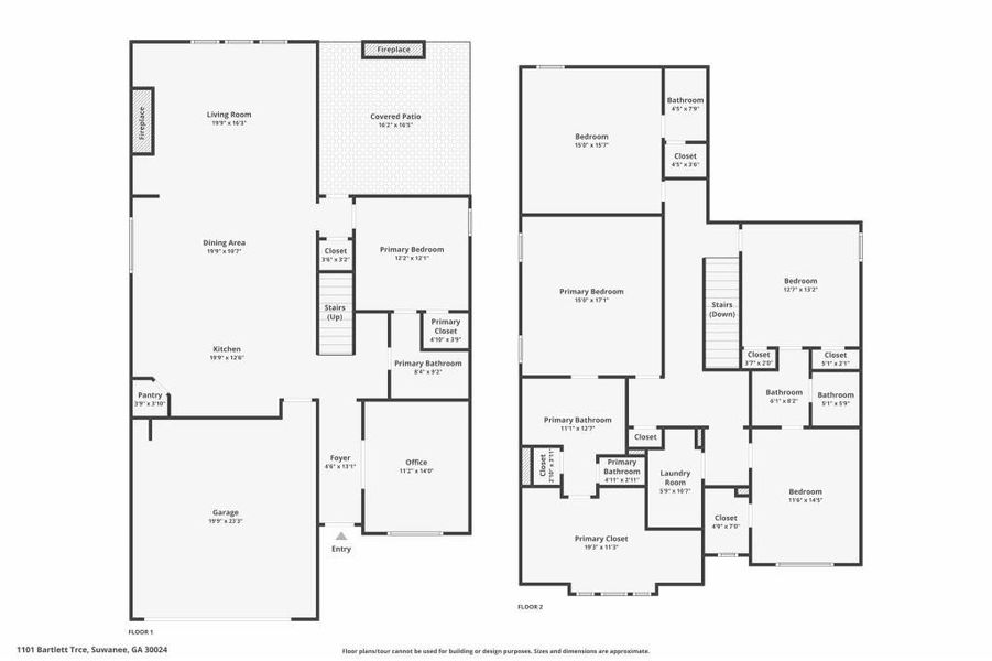 2D floor plan layout of this home in , Suwanee, GA (Image 6). 2D floor plan layout of this home in , Suwanee, GA (Image 6).