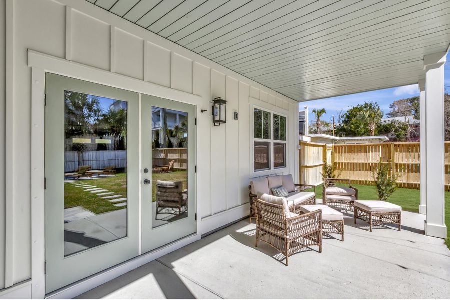Exterior details and patio area of a home in , Isle Of Palms (Image 32). Exterior details and patio area of a home in , Isle Of Palms (Image 32).