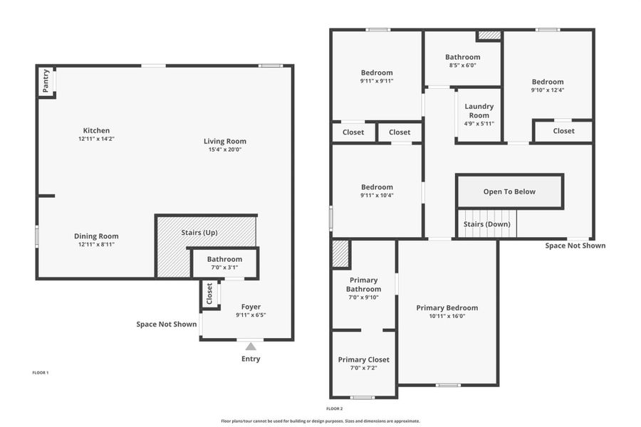 2D floor plan layout of this home in Bollinger, Maxwell, TX (Image 5).