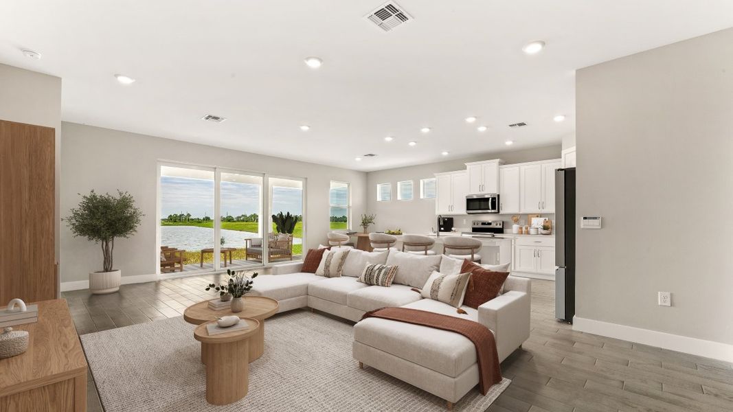 Representative furnished interior of a home built from the Shelby by D.R. Horton in Coral Bay - Express & Tradition, North Fort Myers (Image 7).