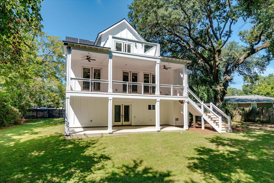 Exterior details and patio area of a home in , Charleston (Image 36).