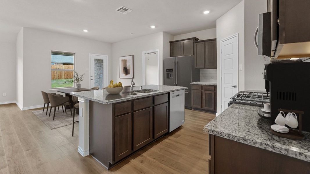 Furnished interior view inside a new home in Trailstone, Caddo Mills (Image 6). Furnished interior view inside a new home in Trailstone, Caddo Mills (Image 6).