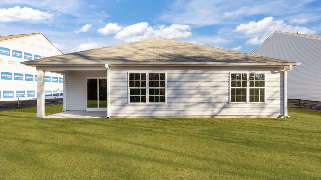 Exterior details and patio area of a home in Madeline Farm, New Bern (Image 20). Exterior details and patio area of a home in Madeline Farm, New Bern (Image 20).