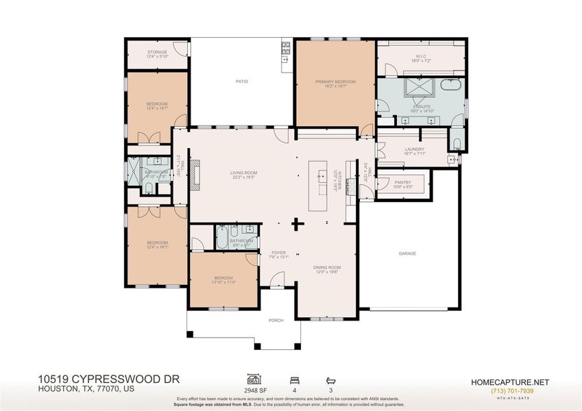 2D floor plan layout of this home in , Houston, TX (Image 5).