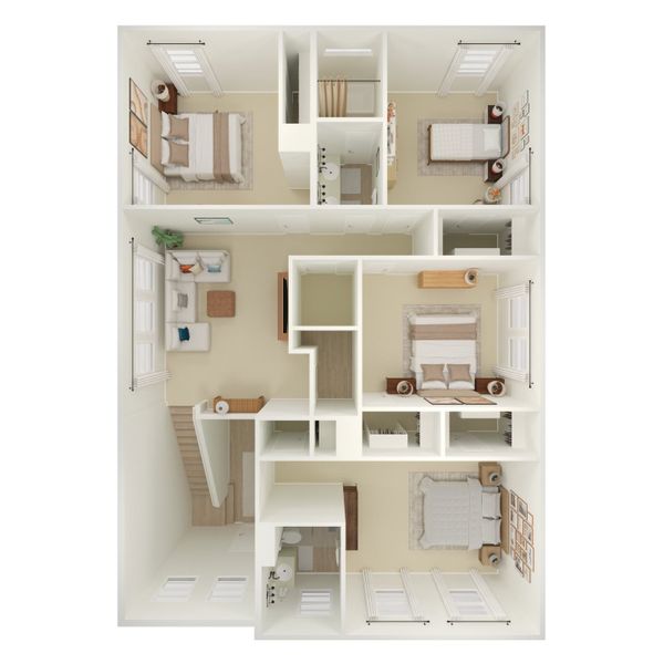 2D floor plan layout for the Bay Point by K. Hovnanian® Homes in Willow Pond, Mount Pleasant, SC (Image 11). 2D floor plan layout for the Bay Point by K. Hovnanian® Homes in Willow Pond, Mount Pleasant, SC (Image 11).