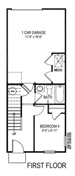 2D floor plan layout of this home in Kingman Townhomes, Charlotte, NC (Image 4). 2D floor plan layout of this home in Kingman Townhomes, Charlotte, NC (Image 4).