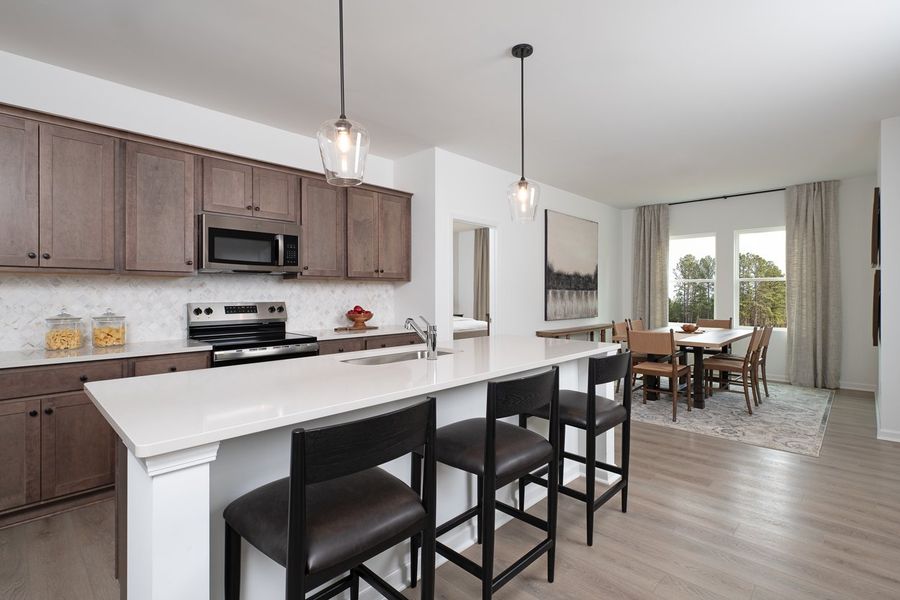 Representative furnished interior of a home built from the Forrest by Ashton Woods in Middleton Farms, Middlesex (Image 2).
