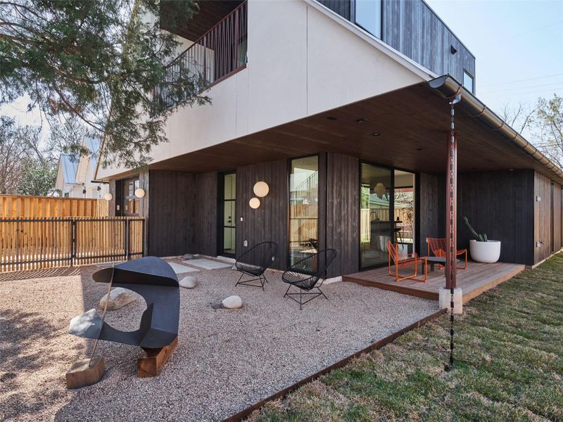 Exterior details and patio area of a home in , Austin (Image 26).
