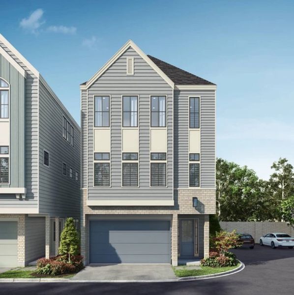 Representative exterior photo of a completed home built from the The Isabella by Riverway Homes in Spring Valley Creek, Houston, TX (Image 1). Representative exterior photo of a completed home built from the The Isabella by Riverway Homes in Spring Valley Creek, Houston, TX (Image 1).