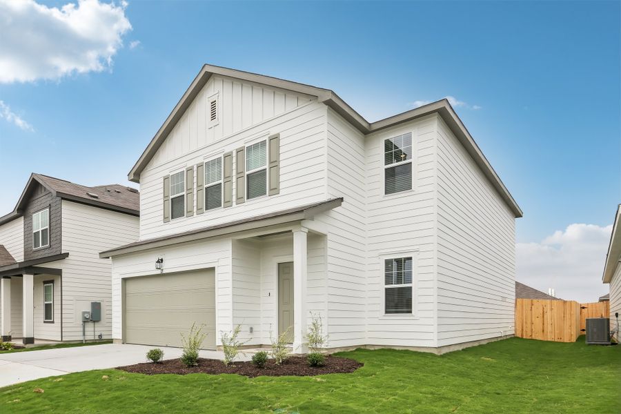 Representative exterior details of a home built from the Supernova by Starlight Homes in Willow Springs, Buda (Image 3).