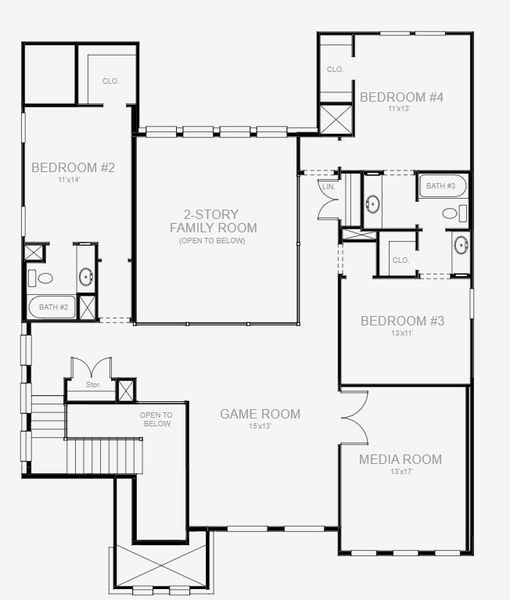 Image 4 representing the 3330M by Perry Homes in Lariat 60', Liberty Hill, TX.