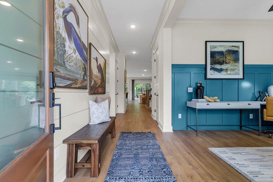 Furnished interior view inside a new home in Hidden Ponds Reserve, Awendaw (Image 7).