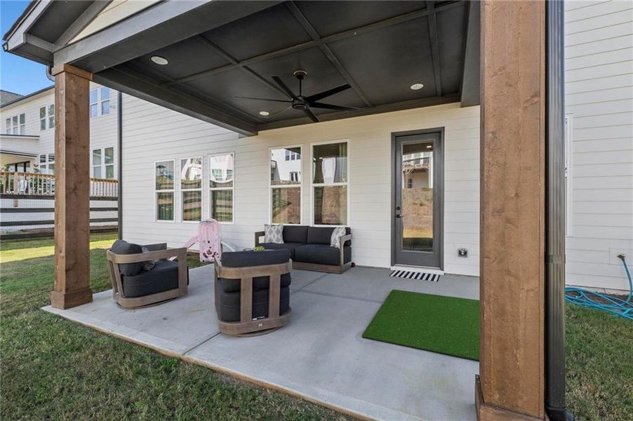 Exterior details and patio area of a home in , Woodstock (Image 3). Exterior details and patio area of a home in , Woodstock (Image 3).