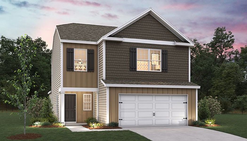 Representative exterior photo of a completed home built from the Manning by D.R. Horton in Valley View, Waynesville, NC (Image 3).