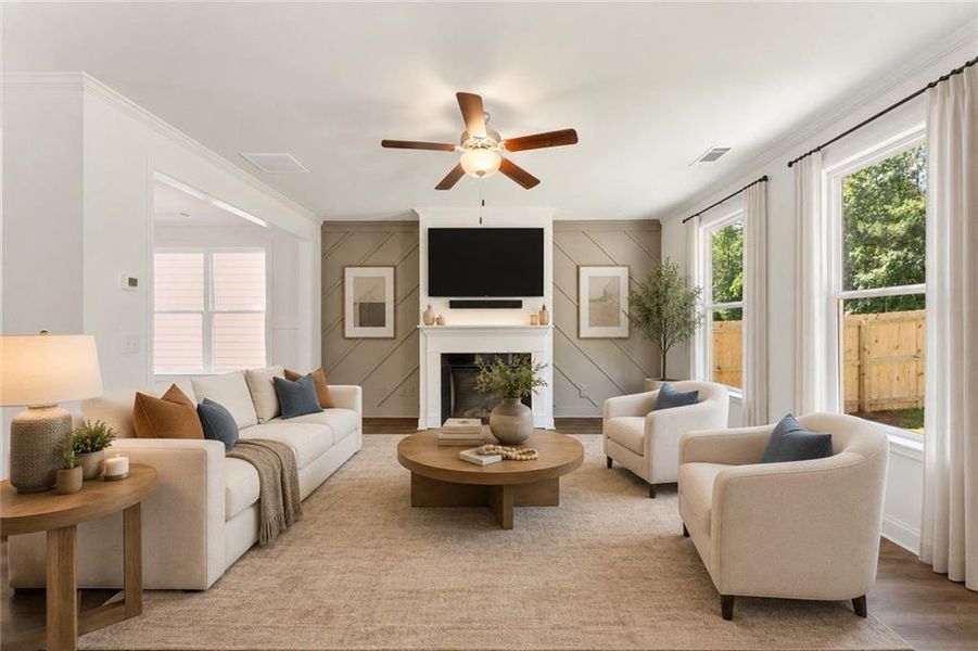 Furnished interior view inside a new home in Clark Farms, Flowery Branch (Image 10).