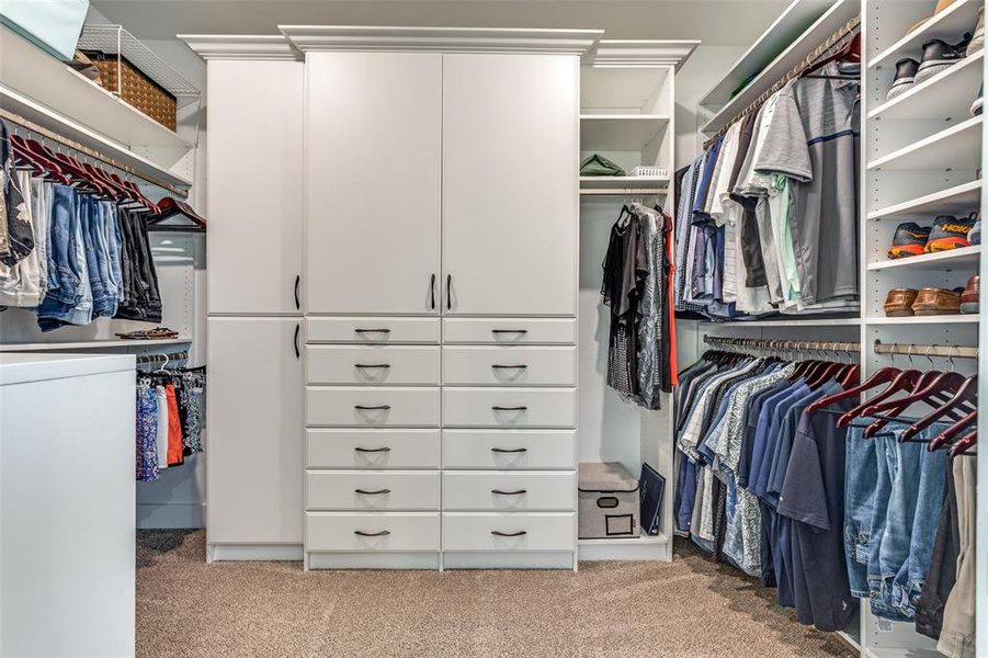 Custom closet with ample storage