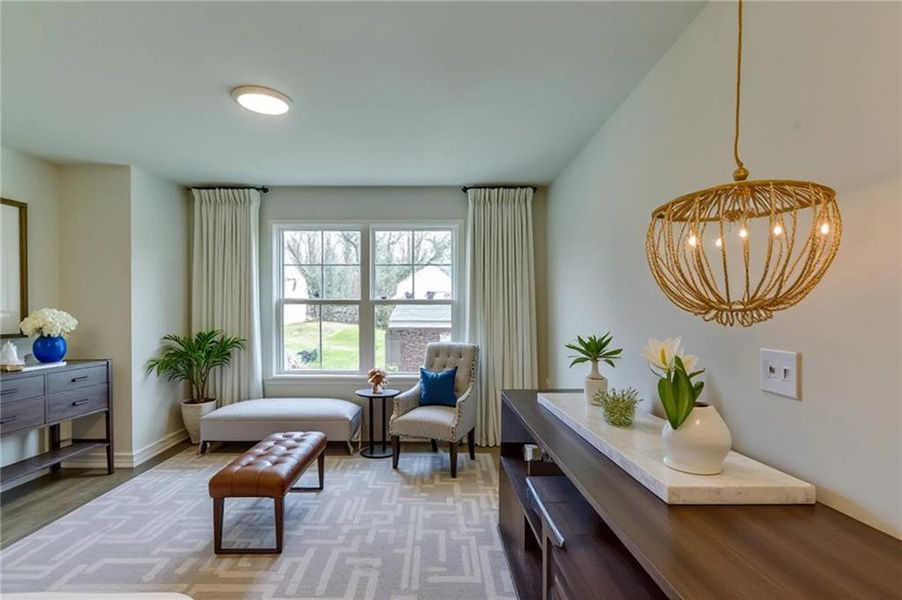 Furnished interior view inside a new home in Traditions of Braselton, Jefferson (Image 8).