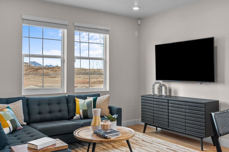 Furnished interior view inside a new home in Trailstone, Arvada (Image 9).