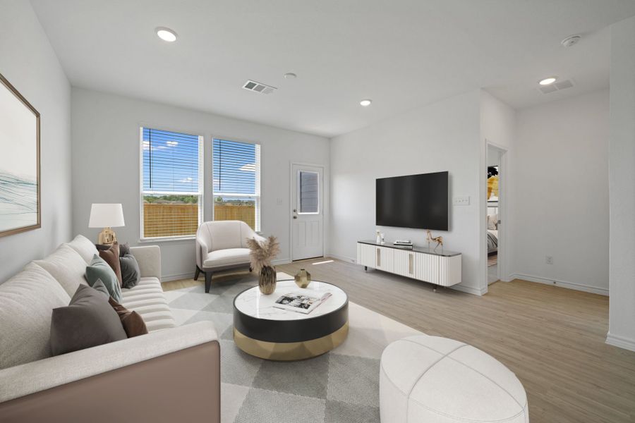 Representative furnished interior of a home built from the Gustine by Centex in Pinara Pines, Conroe (Image 6). Representative furnished interior of a home built from the Gustine by Centex in Pinara Pines, Conroe (Image 6).