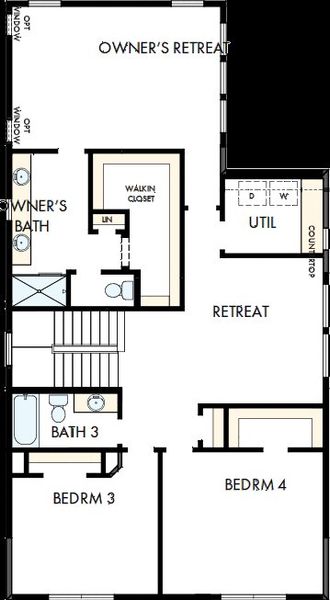 2D floor plan layout of this home in Painted Prairie Cottage, Aurora, CO (Image 3).