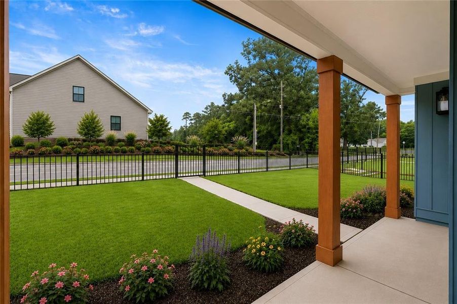 Exterior details and patio area of a home in , Emerson (Image 3).