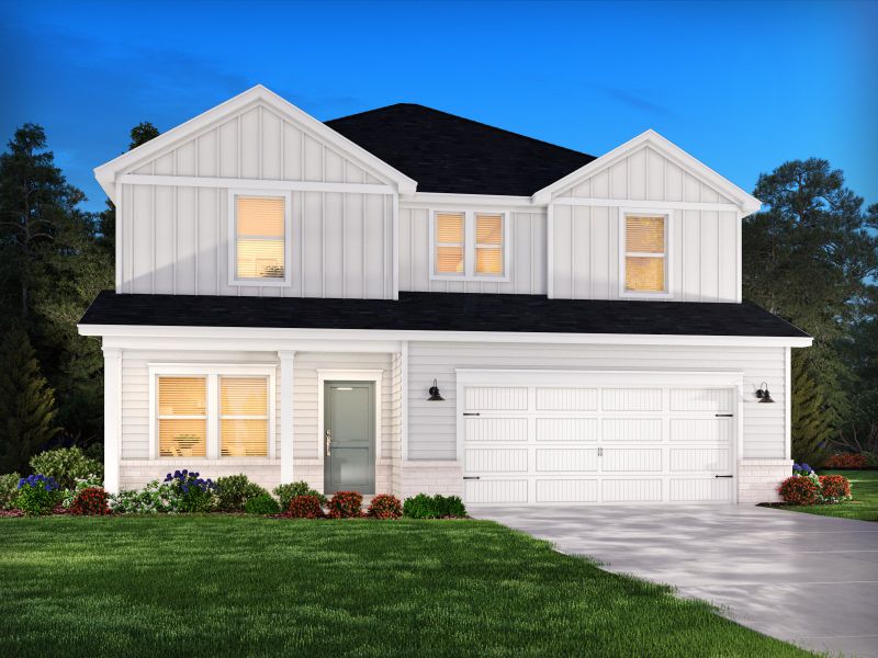 Representative exterior photo of a completed home built from the Dakota by Meritage Homes in Clear Pond - The Coastline Series, Myrtle Beach, SC (Image 2).