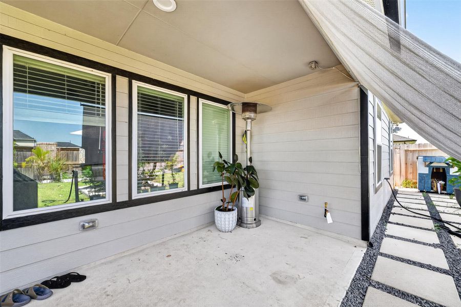 Exterior details and patio area of a home in , Katy (Image 3). Exterior details and patio area of a home in , Katy (Image 3).