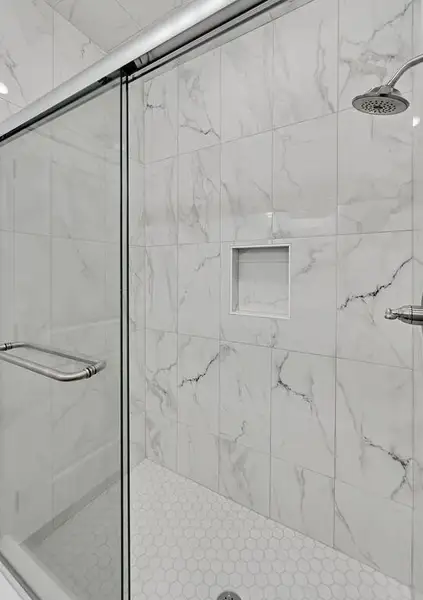 Bathroom with a shower stall