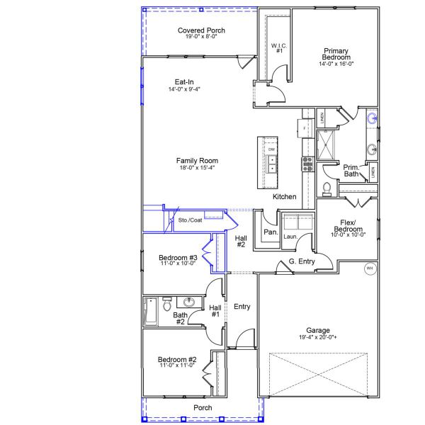 2D floor plan layout of this home in Citadel Point at Southbridge, Sneads Ferry, NC (Image 2). 2D floor plan layout of this home in Citadel Point at Southbridge, Sneads Ferry, NC (Image 2).