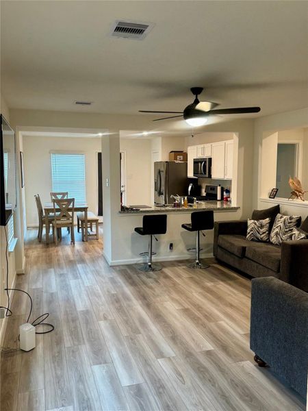 Furnished interior view inside a new home in , Fresno (Image 8). Furnished interior view inside a new home in , Fresno (Image 8).