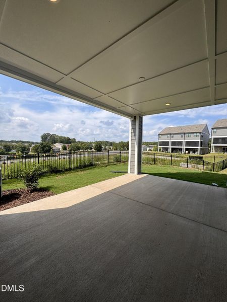 Exterior details and patio area of a home in Page Townes, Morrisville (Image 20).
