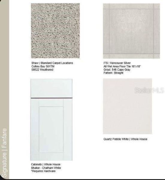 Design Selections ~ Home is under construction, selections are subject to change Design Selections ~ Home is under construction, selections are subject to change