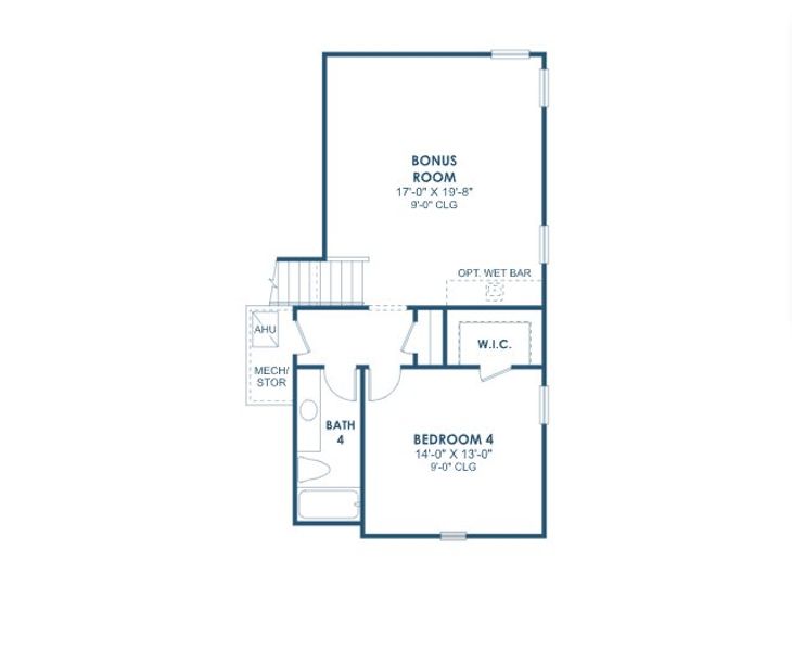 2D floor plan layout for the Bayport II by Homes by WestBay in Oakfield, Parrish, FL (Image 4).