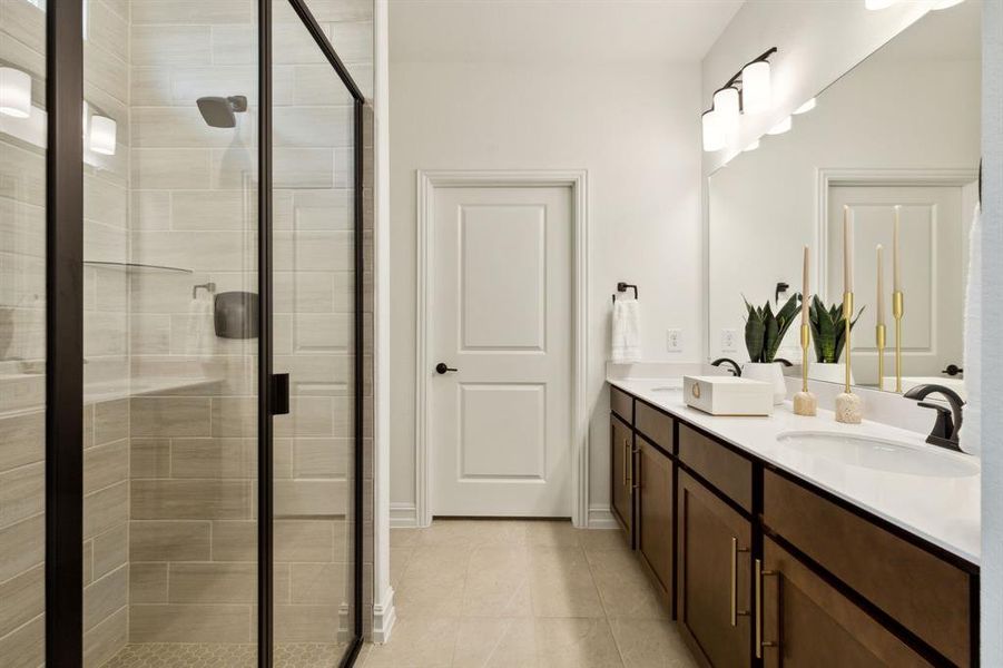 *Model Representation - Owner's private bath with double vanity