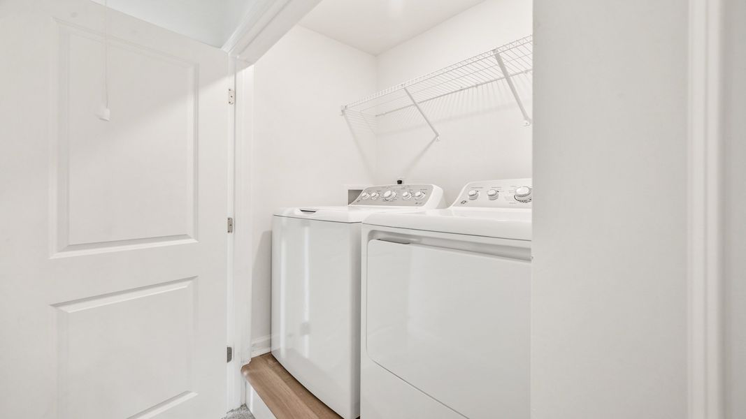 Laundry Room in Hayden Floorplan at Clear Springs Townhomes