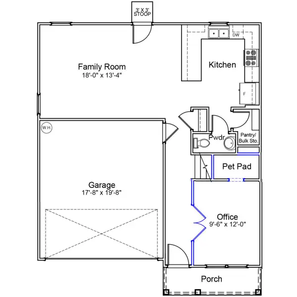2D floor plan layout of this home in Ellington, Elgin, SC (Image 2).