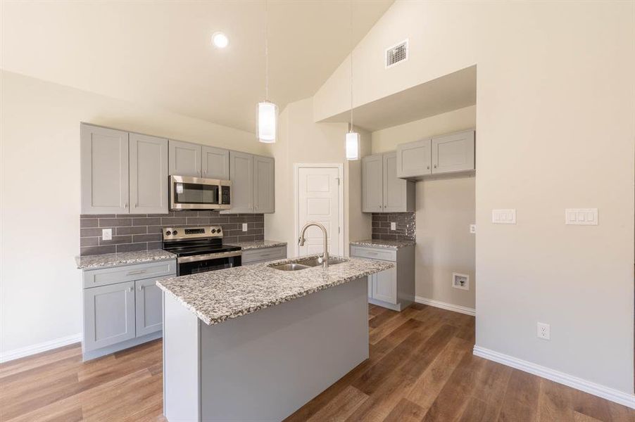 Furnished interior view inside a new home in Trails of Fossil Creek, Fort Worth (Image 5).