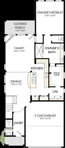 2D floor plan layout of this home in South Brook, Leander, TX (Image 3).