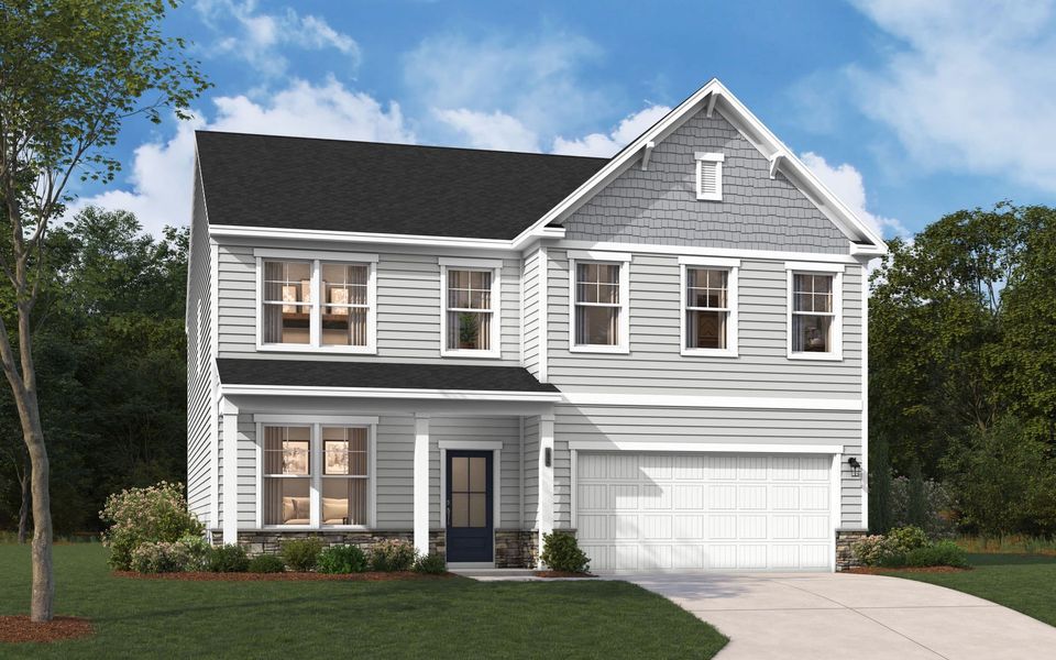 Representative exterior photo of a completed home built from the The Kershaw by Stanley Martin Homes in Riverside Ridge, Lawrenceville, GA (Image 60).