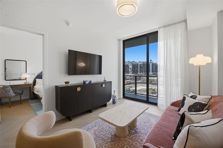 Furnished interior view inside a new home in , Miami (Image 4).