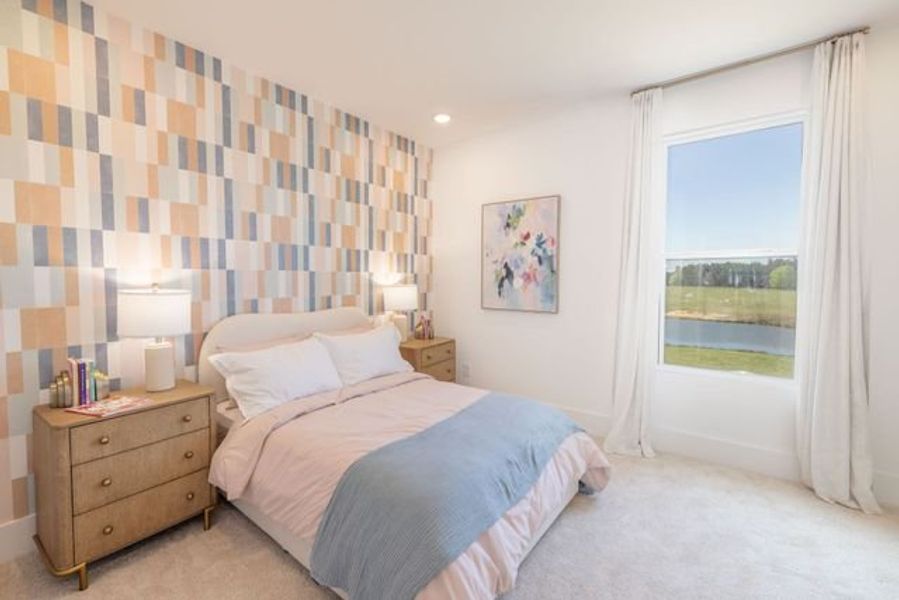 Representative furnished interior of a home built from the Tanner by True Homes in Edgewater - The Links, Lancaster (Image 12).