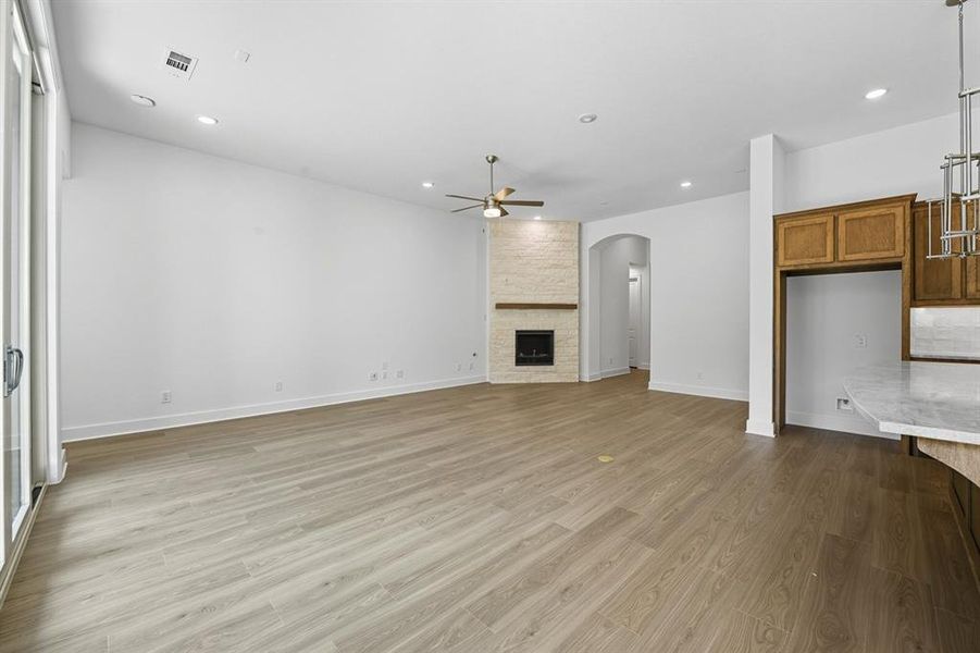 Spacious, unfurnished interior of a new home in Wildflower Ranch: Artisan Series - 60ft. lots, Dish (Image 22). Spacious, unfurnished interior of a new home in Wildflower Ranch: Artisan Series - 60ft. lots, Dish (Image 22).