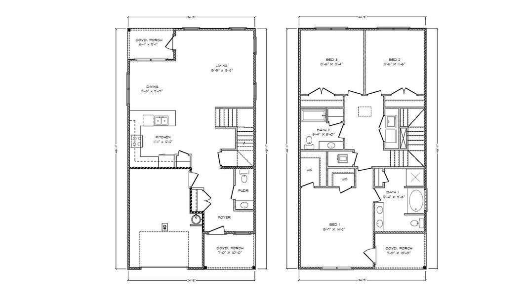 2D floor plan layout for the Monroe by D.R. Horton in Sanctuary Beach, Panama City Beach, FL (Image 5).
